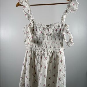 For Love And Lemons White and Pink Floral Kids Dress